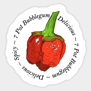 7 Pot Bubblegum Chili Pepper Sticker